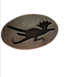 Vintage Sterling Silver Navajo Road Runner Brooch